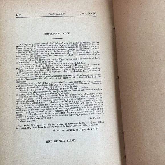 Ca 1890 The Iliad of Homer by Alexander Pope, Antique Book, Belford, Clarke & Co - Picture 10 of 10